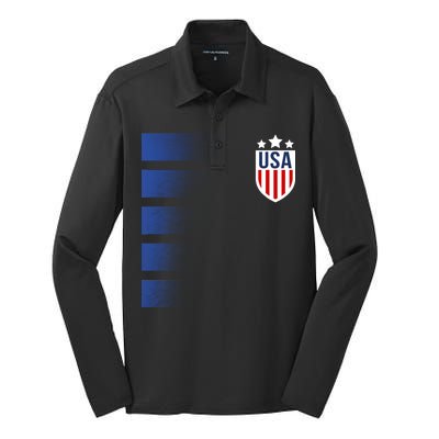 Cool USA Soccer Silk Touch Performance Long Sleeve Polo