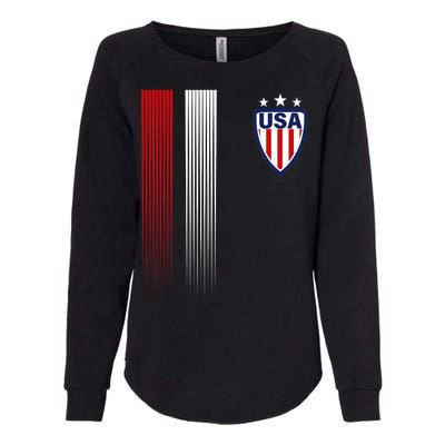 Cool USA Soccer Jersey Stripes Womens California Wash Sweatshirt