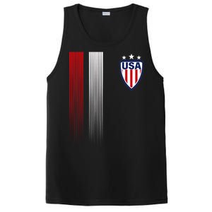 Cool USA Soccer Jersey Stripes PosiCharge Competitor Tank