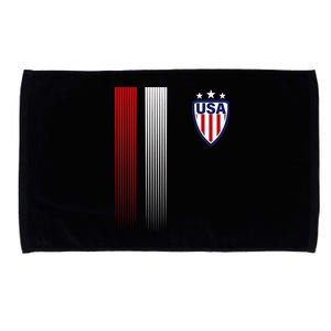 Cool USA Soccer Jersey Stripes Microfiber Hand Towel