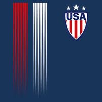 Cool USA Soccer Jersey Stripes Yupoong Adult 5-Panel Trucker Hat