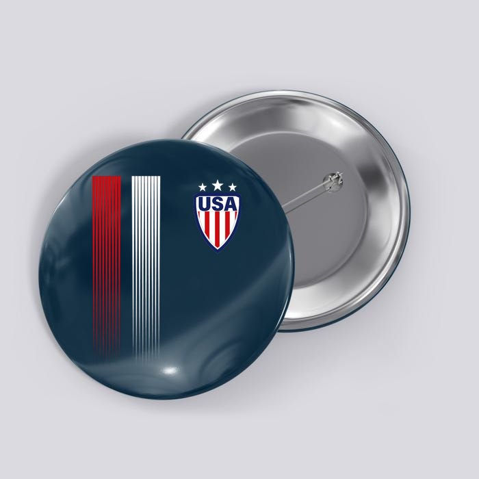 Cool USA Soccer Jersey Stripes Button