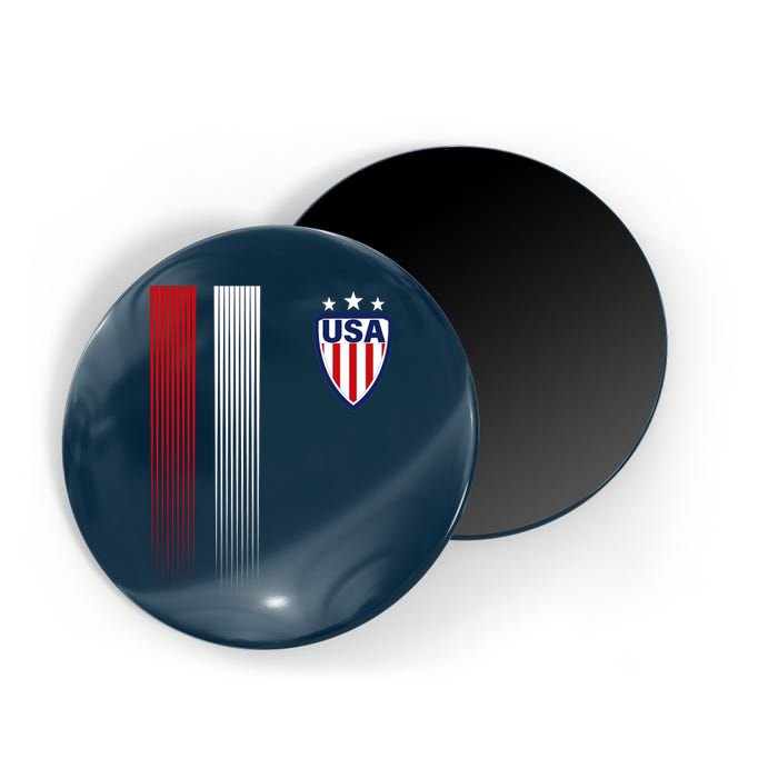 Cool USA Soccer Jersey Stripes Magnet