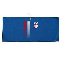 Cool USA Soccer Jersey Stripes Large Microfiber Waffle Golf Towel