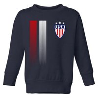 Cool USA Soccer Jersey Stripes Toddler Sweatshirt