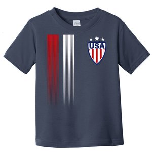 Cool USA Soccer Jersey Stripes Toddler T-Shirt