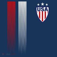 Cool USA Soccer Jersey Stripes Womens T-Shirt