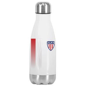 Cool USA Soccer Jersey Stripes Stainless Steel Insulated Water Bottle