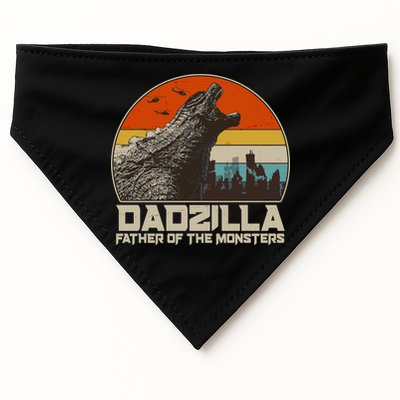 Cool Vintage Dadzilla Father Of Monsters USA-Made Doggie Bandana