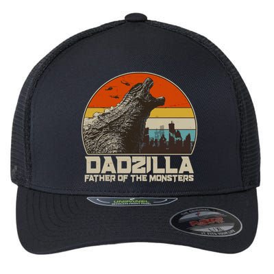Cool Vintage Dadzilla Father Of Monsters Flexfit Unipanel Trucker Cap