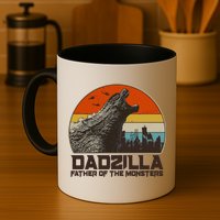 Cool Vintage Dadzilla Father Of Monsters Mug