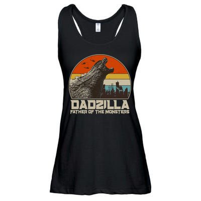 Cool Vintage Dadzilla Father Of Monsters Ladies Essential Flowy Tank