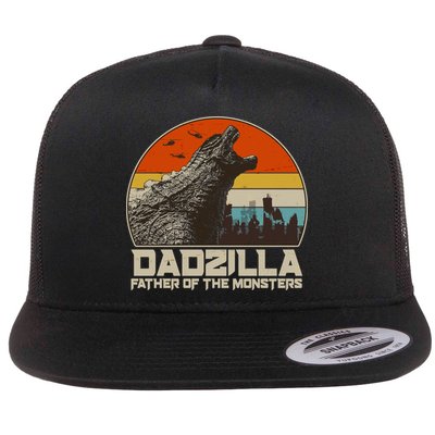 Cool Vintage Dadzilla Father Of Monsters Flatbill Hat