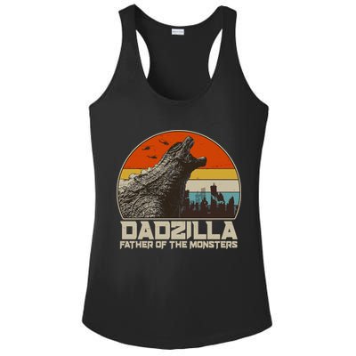 Cool Vintage Dadzilla Father Of Monsters Ladies PosiCharge Competitor Racerback Tank