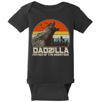 Cool Vintage Dadzilla Father Of Monsters Baby Bodysuit