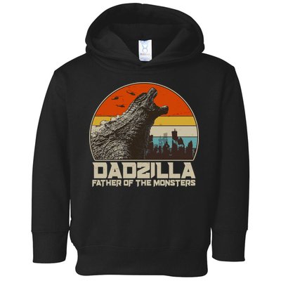 Cool Vintage Dadzilla Father Of Monsters Toddler Hoodie