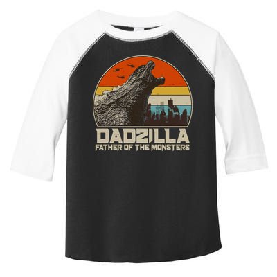 Cool Vintage Dadzilla Father Of Monsters Toddler Fine Jersey T-Shirt