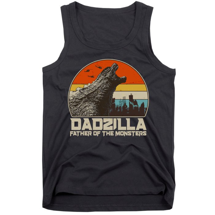 Cool Vintage Dadzilla Father Of Monsters Tank Top