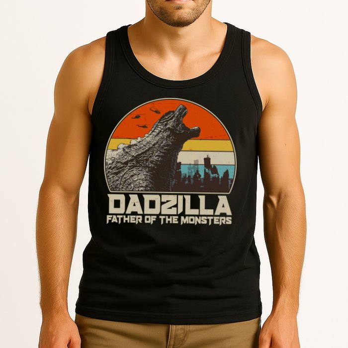 Cool Vintage Dadzilla Father Of Monsters Tank Top