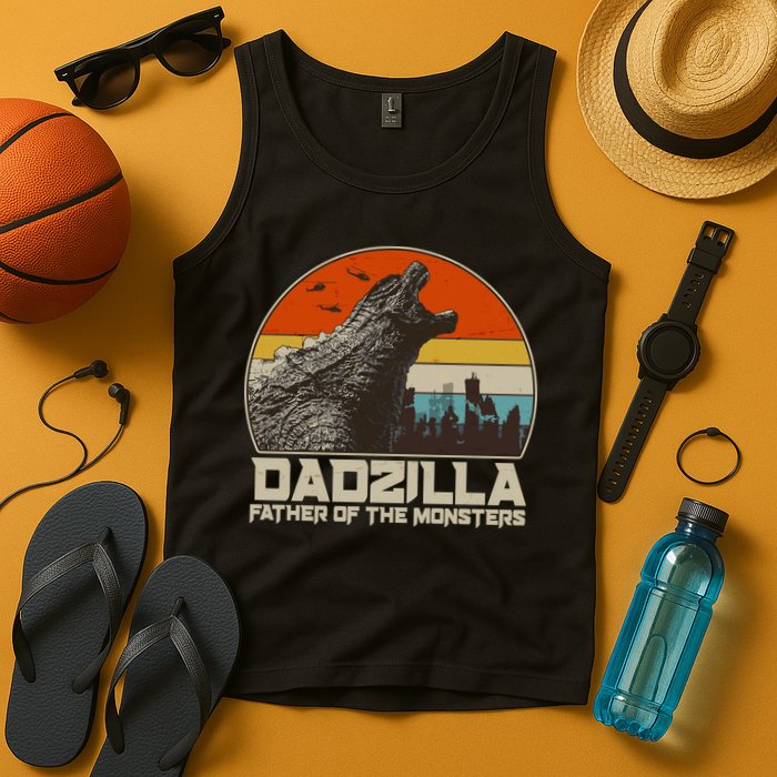 Cool Vintage Dadzilla Father Of Monsters Tank Top