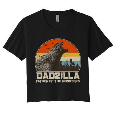 Cool Vintage Dadzilla Father Of Monsters Crop Top