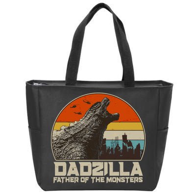 Cool Vintage Dadzilla Father Of Monsters Zip Tote Bag