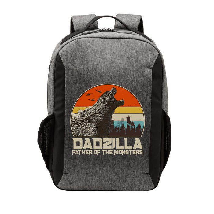Cool Vintage Dadzilla Father Of Monsters Vector Backpack