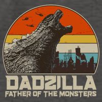 Cool Vintage Dadzilla Father Of Monsters Vector Backpack