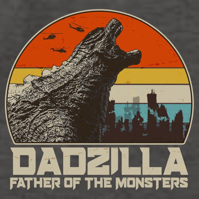 Cool Vintage Dadzilla Father Of Monsters Vector Backpack