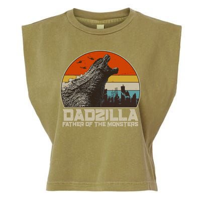 Cool Vintage Dadzilla Father Of Monsters Garment-Dyed Women's Muscle Tee