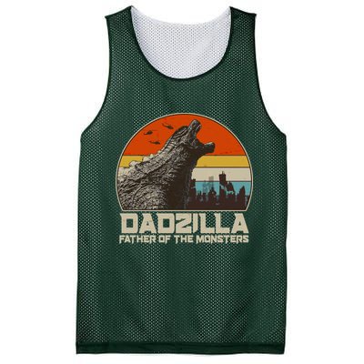 Cool Vintage Dadzilla Father Of Monsters Mesh Reversible Basketball Jersey Tank