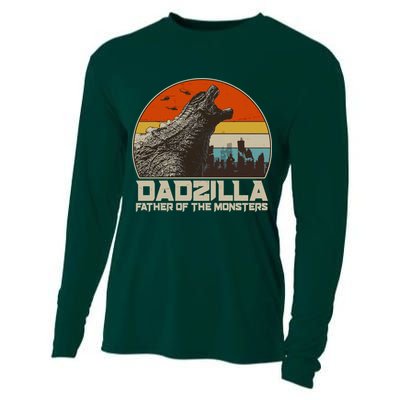 Cool Vintage Dadzilla Father Of Monsters Cooling Performance Long Sleeve Crew