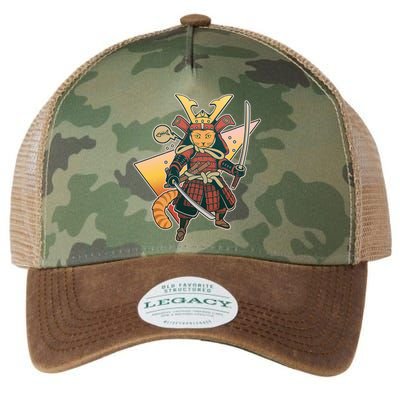 Cool Vintage Japanese Neko Cat Samurai Warrior Legacy Tie Dye Trucker Hat