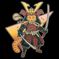 Cool Vintage Japanese Neko Cat Samurai Warrior Sweatshirt