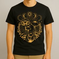 Cool Vintage Mushrooms And Moon Phases  T-Shirt