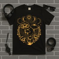 Cool Vintage Mushrooms And Moon Phases  T-Shirt