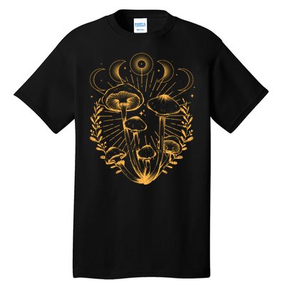 Cool Vintage Mushrooms And Moon Phases  Tall T-Shirt