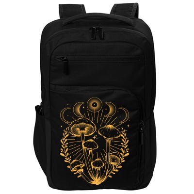 Cool Vintage Mushrooms And Moon Phases  Impact Tech Backpack