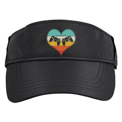 Cool Vintage Valentine Video Gamer Fan Adult Drive Performance Visor