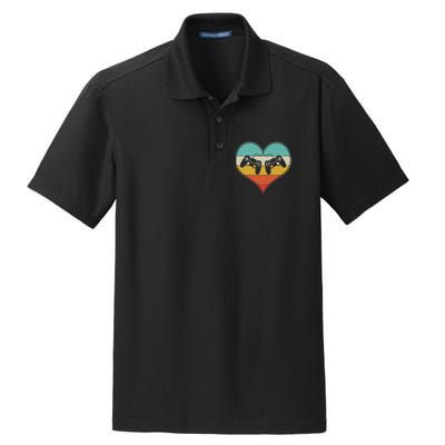 Cool Vintage Valentine Video Gamer Fan Dry Zone Grid Polo