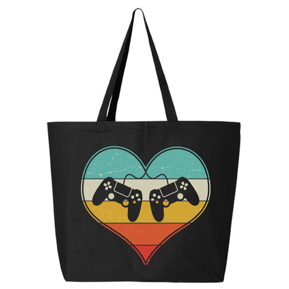 Cool Vintage Valentine Video Gamer Fan 25L Jumbo Tote