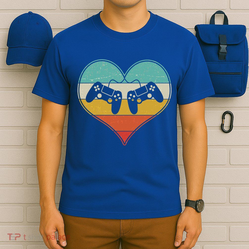 Cool Vintage Valentine Video Gamer Fan T-Shirt