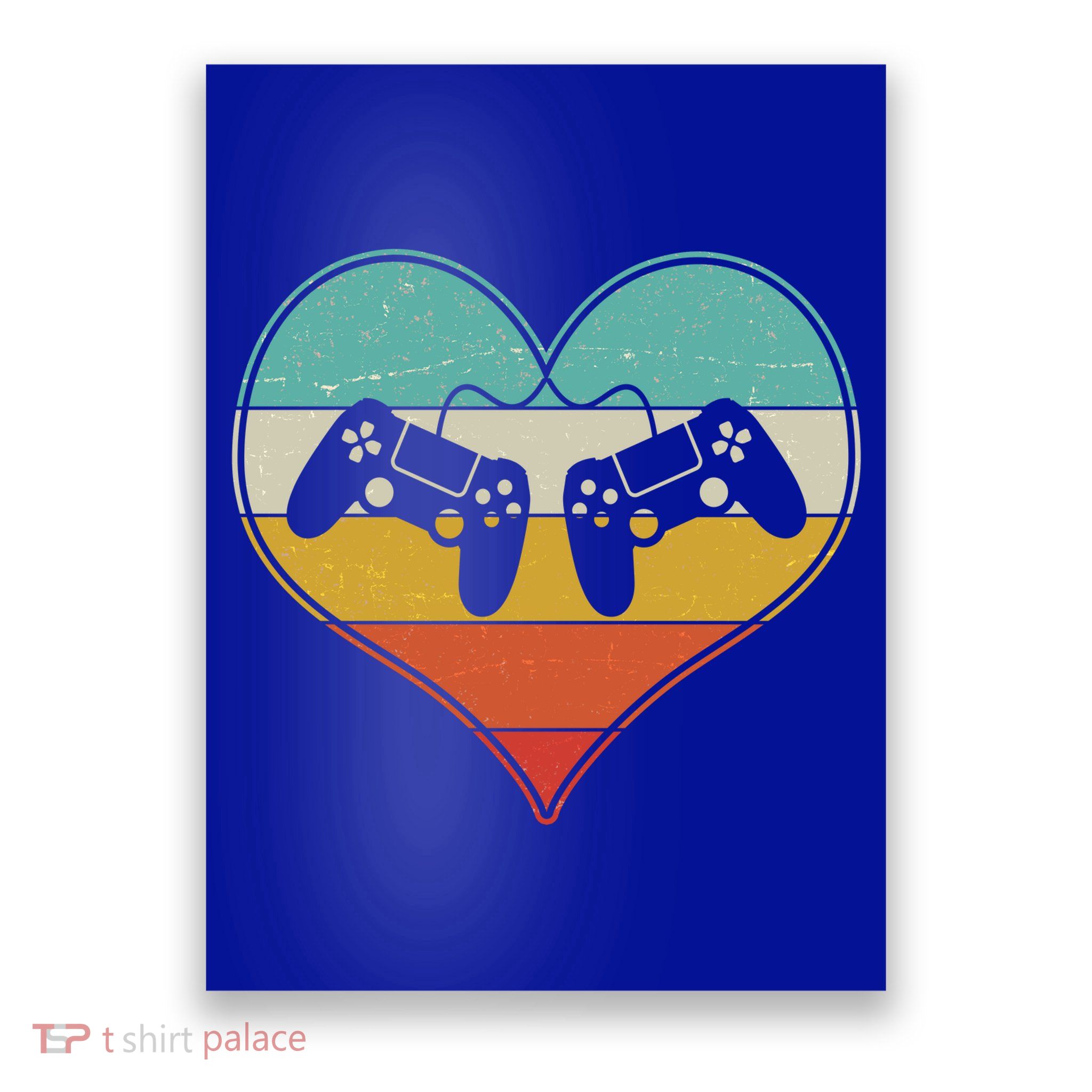 Cool Vintage Valentine Video Gamer Fan Poster