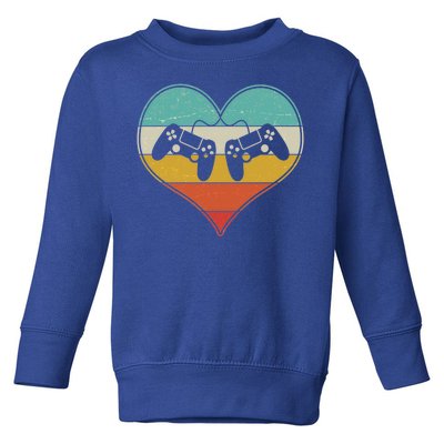 Cool Vintage Valentine Video Gamer Fan Toddler Sweatshirt