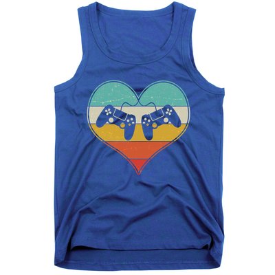 Cool Vintage Valentine Video Gamer Fan Tank Top