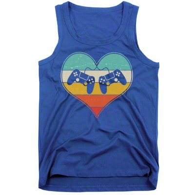 Cool Vintage Valentine Video Gamer Fan Tank Top