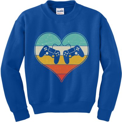 Cool Vintage Valentine Video Gamer Fan Kids Sweatshirt