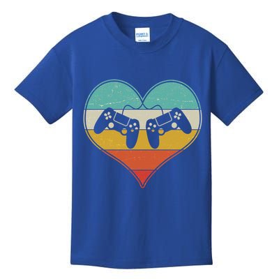 Cool Vintage Valentine Video Gamer Fan Kids T-Shirt