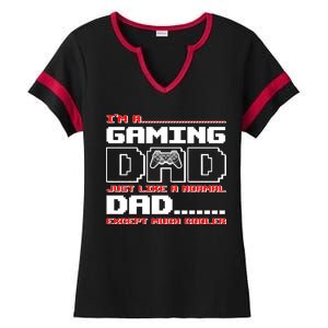 Cooler Gaming Dad Ladies Halftime Notch Neck Tee