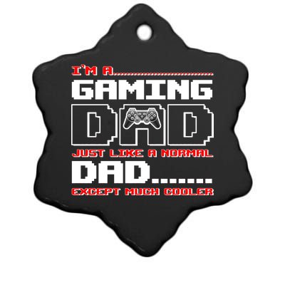 Cooler Gaming Dad Ceramic Star Ornament